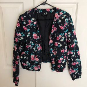 Floral-print zip-up Jacket